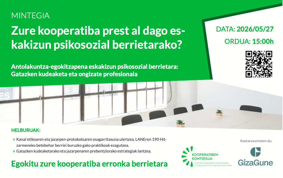 Mintegia: kooperatibak eskakizun psikosozial berrietara egokitzen